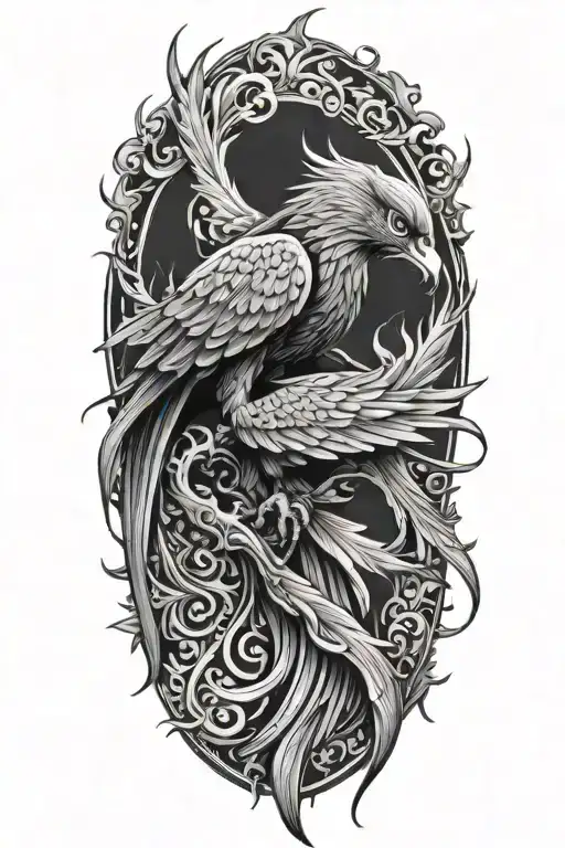 phoenix tattoo design idea