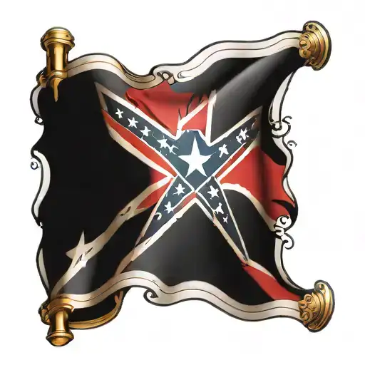 confederate flag tattoo design idea