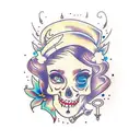 wedding cake with drips tattoo design idea