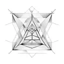 triangle, square, circle with unique silent tattoo design idea