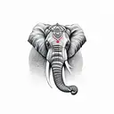 creat a realistic elephant tattoo tattoo design idea