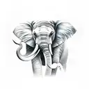 creat a realistic elephant tattoo tattoo design idea