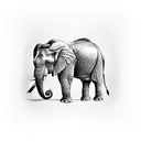 creat a realistic elephant tattoo tattoo design idea