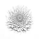 Chrysanthemum tattoo design idea