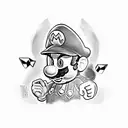 Super Mario  tattoo design idea