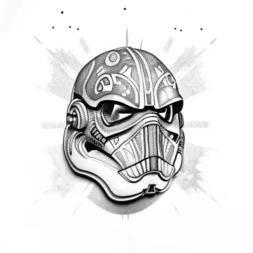 Star Wars mythosaur skull maori tattoo design idea