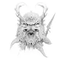 Slavic and Barock tattoo design idea