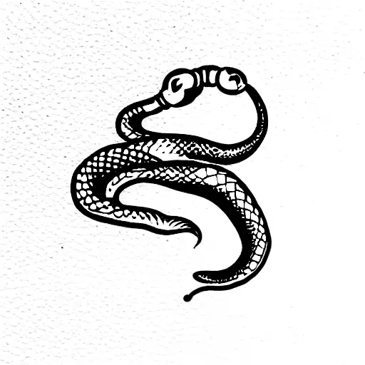 snake in a finger tattoo design idea