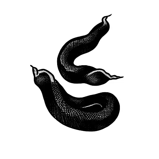 snake twisting finger tattoo design idea