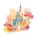 disney castle tattoo design idea