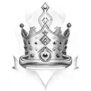 king chess piece with a crown tattoo design idea