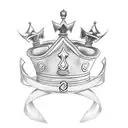 king chess piece with a crown tattoo design idea