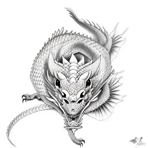 samourai + dragon + carpe koi tattoo design idea