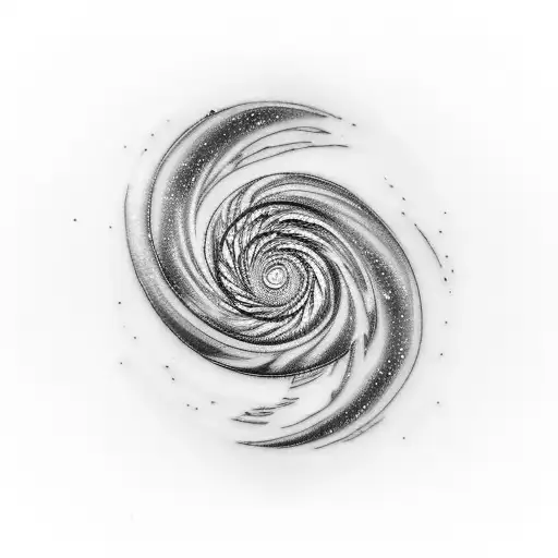 Milky Way spiral  tattoo design idea