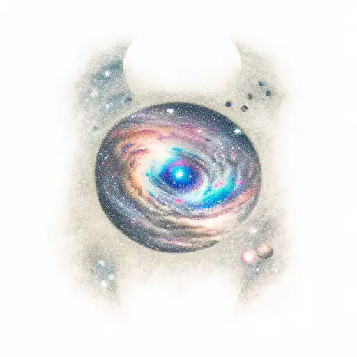Milky Way galaxy tattoo design idea