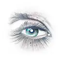 pair of eyes with galaxy behind it tattoo design idea