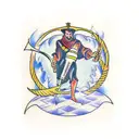 tarot card the fool tattoo design idea