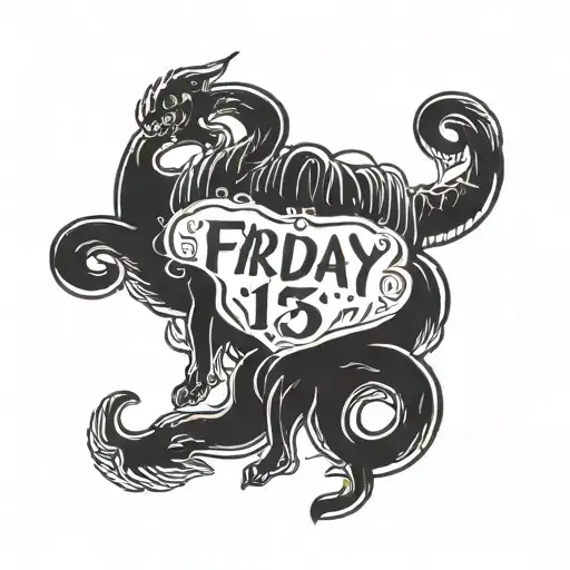 tattoo with the inscription "Friday the 13th" in a beautiful font tattoo design idea