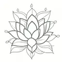 A lotus flower that attract money, good health and successful busines tattoo design idea