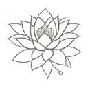 A lotus flower that attract money, good health and successful busines tattoo design idea