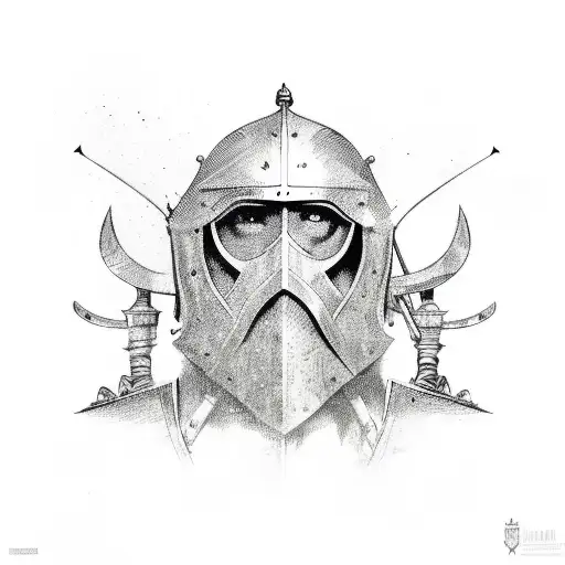 medieval weapons tattoo design idea
