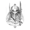 medieval weapons tattoo design idea