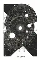 A Black Hole event horizon with the words do not go gentle into that goodnight underneath tattoo design idea