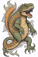 komodo dragon tattoo design idea