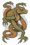 komodo dragon tattoo design idea