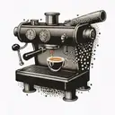espresso machine tattoo design idea
