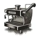espresso machine tattoo design idea