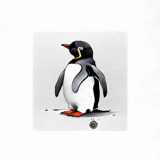 penguin Vietnam soldier  tattoo design idea