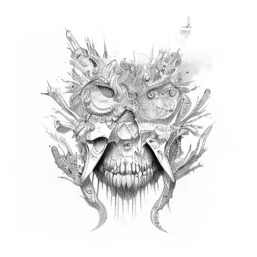 accepting pain and solving problems through pain tattoo design idea