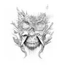 accepting pain and solving problems through pain tattoo design idea