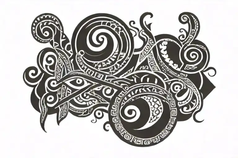 bakunawa fo leg band tattoo tattoo design idea