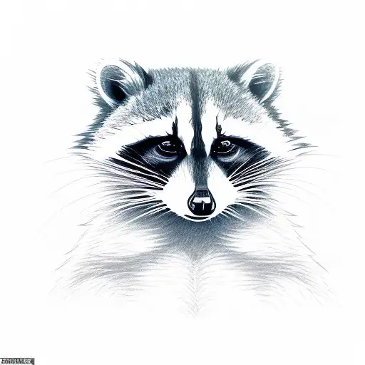 mechanic raccoon tattoo design idea