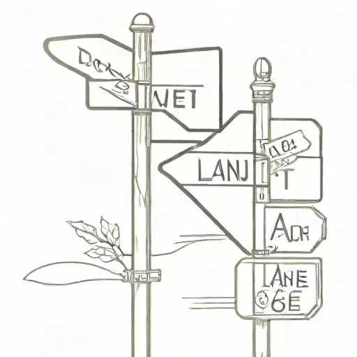 street signs with autumn lane and lanett ave tattoo design idea