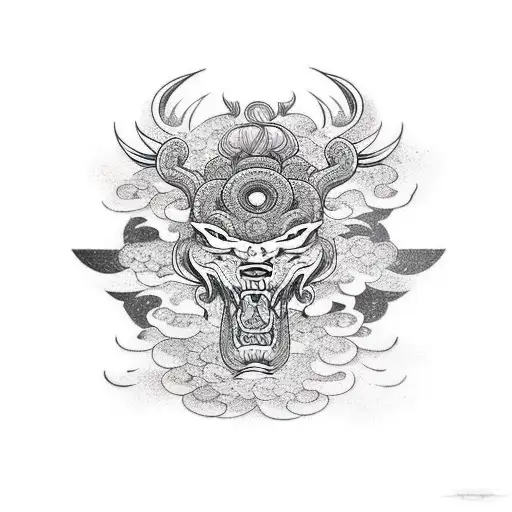 solid black swirl background  tattoo design idea