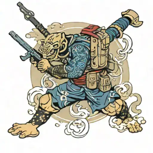 Navy SEAL waifu tattoo design idea