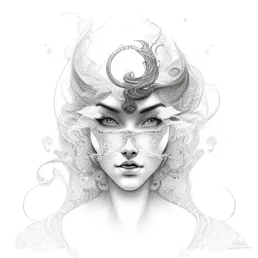 Sol, Bailarina, Letra M tattoo design idea