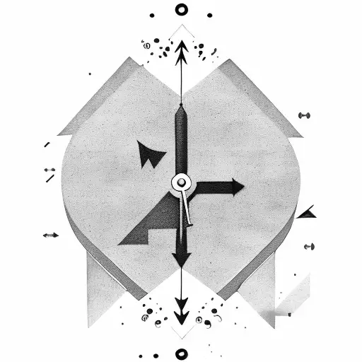 three arrows and the quote " time is all we have and don't" tattoo design idea