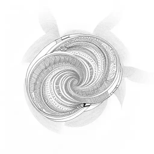 Fibonacci sequence and swallow tattoo design idea