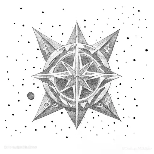 the plough and southern cross star constellation tattoo design idea