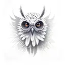 Owlowl fly hunting tattoo design idea