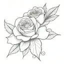 La vie en rose tattoo design idea
