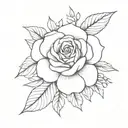 La vie en rose tattoo design idea