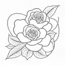 La vie en rose tattoo design idea
