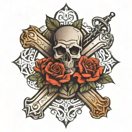 Respect with a cross tattoo design idea