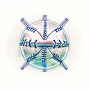 A realistic tattoo of a Subaru car with a baseball theme, featuring a baseball diamond in the background and the Subaru logo on the car. tattoo design idea