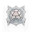 A realistic tattoo of a Subaru car with a baseball theme, featuring a baseball diamond in the background and the Subaru logo on the car. tattoo design idea